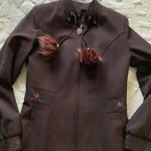 Abaya Topcoat with Detachable Hood, Size S